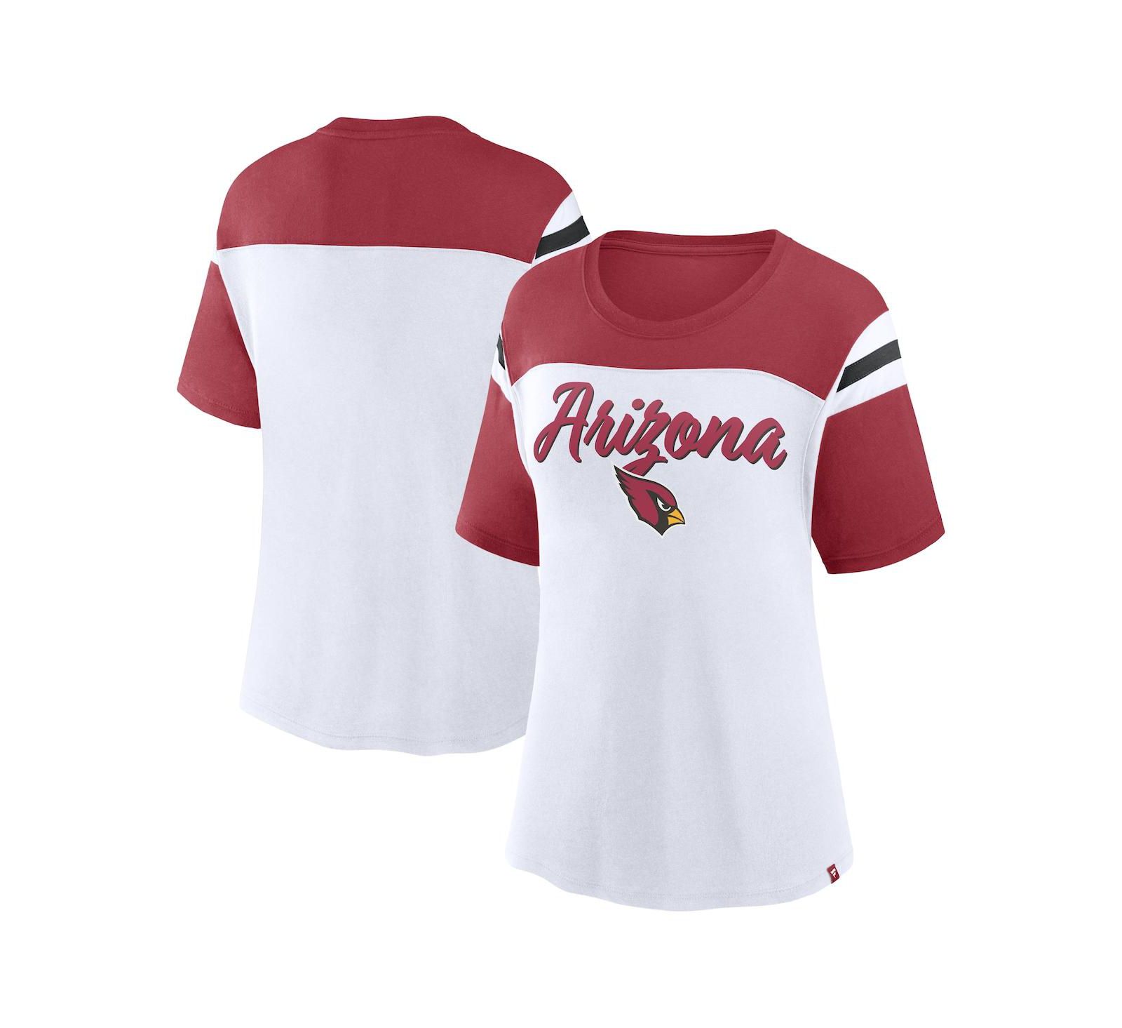 Fanatics Women's White/Cardinal Arizona Cardinals Cheer Chant Fashion Crop Top