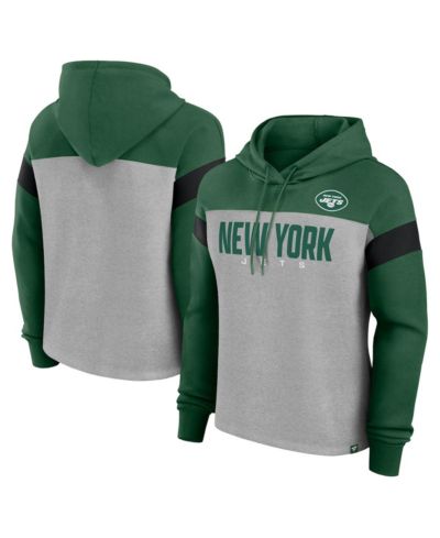 Fanatics Женское худи New York Jets Bold Play Call, серое с зеленым