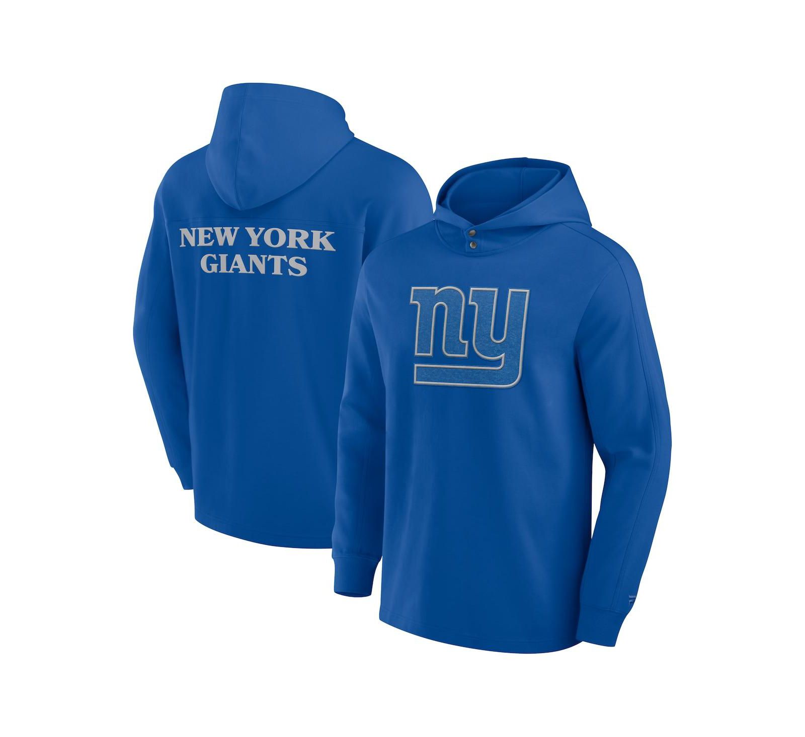 Fanatics Men's Royal New York Giants Elements Blaze Tri-Blend Long Sleeve Hoodie T-Shirt