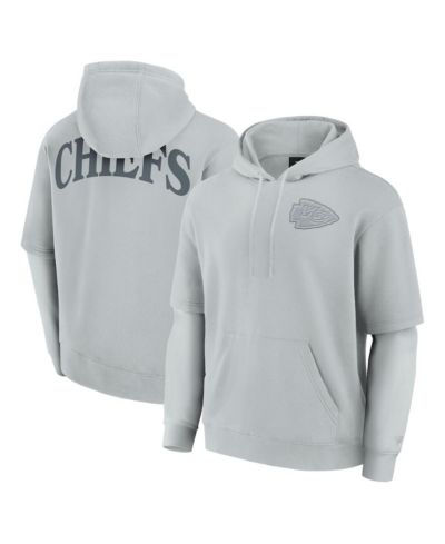 Мужская и женская толстовка Fanatics Kansas City Chiefs Elements Sleek Pullover, серая