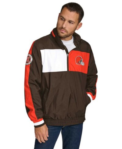 Мужская куртка Tommy Hilfiger Brown Cleveland Browns Gael Lightweight Half-Zip Pullover Hoodie Jacket