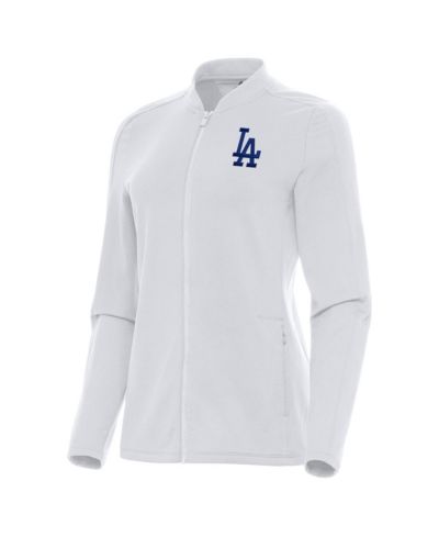 Antigua Women's White Los Angeles Dodgers Continual Full-Zip Jacket