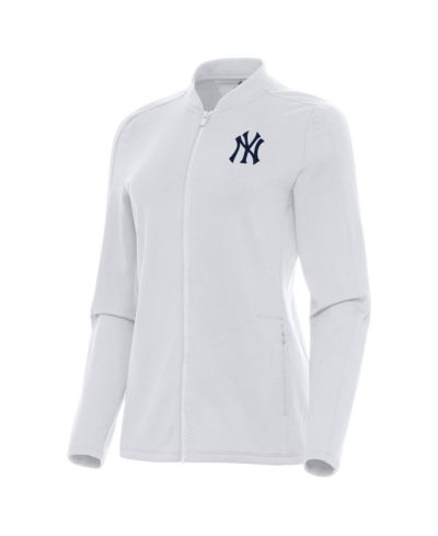 Antigua Women's White New York Yankees Continual Full-Zip Jacket