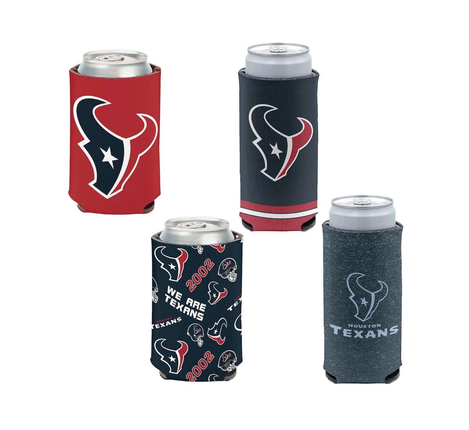 Набор охлаждающих банок Wincraft Houston Texans 4-Pack 12oz. Can Slim Can Cooler Set
