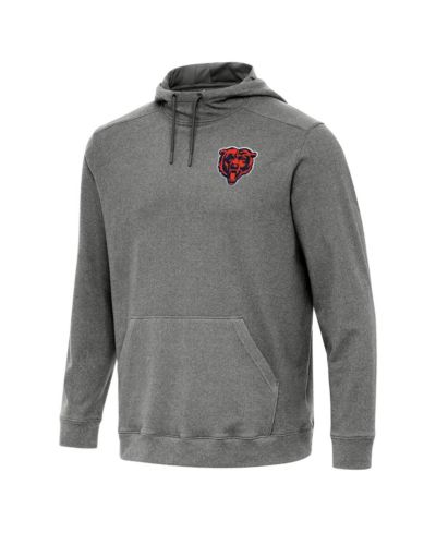 Мужская худи-толстовка Antigua Heather Black Chicago Bears Cloud Pullover