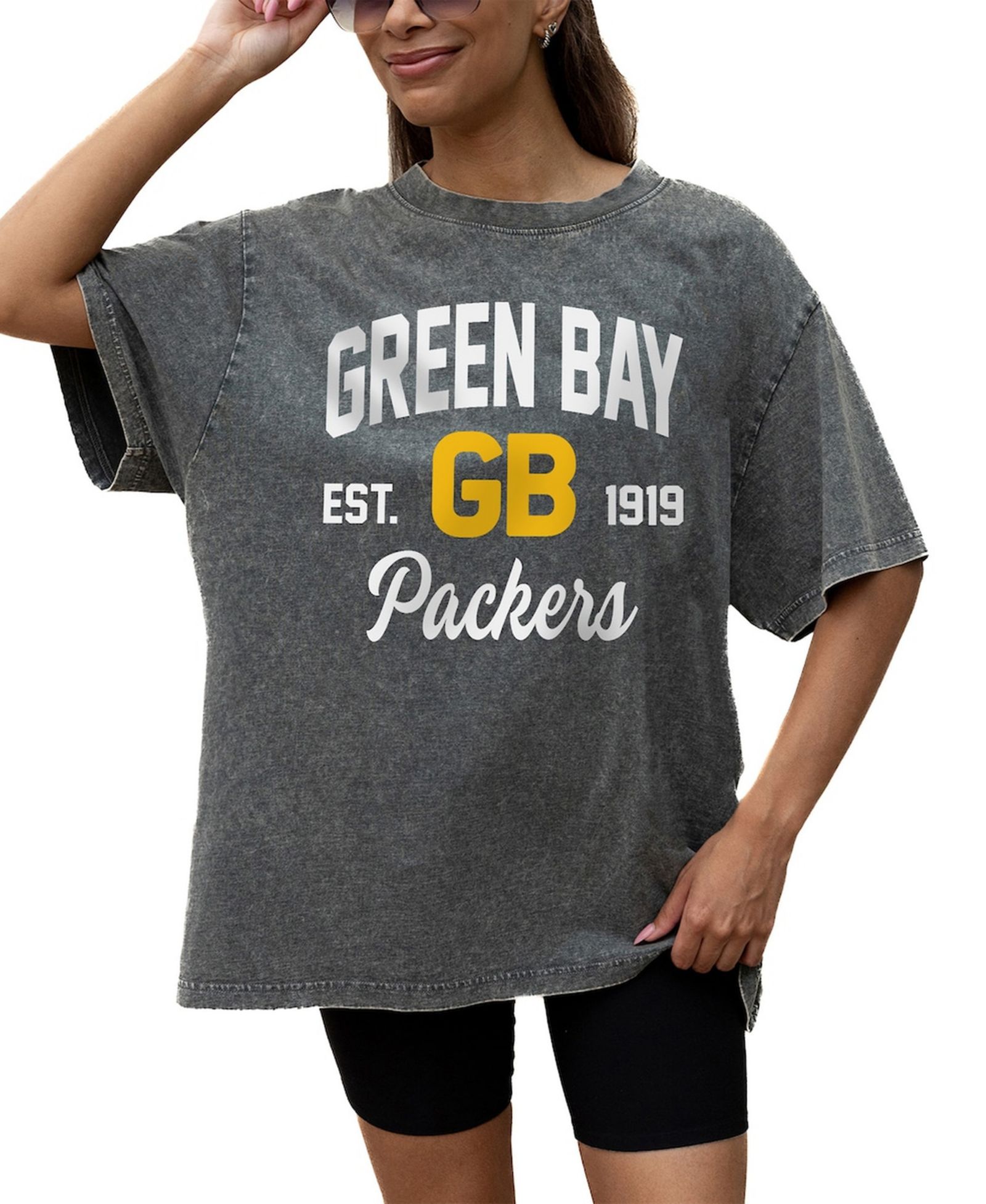 Gameday Couture футболка оверсайз с эффектом выстиранного снега Green Bay Packers (Женский)