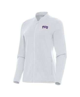 Antigua Women's White TCU Horned Frogs Continual Full-Zip Jacket