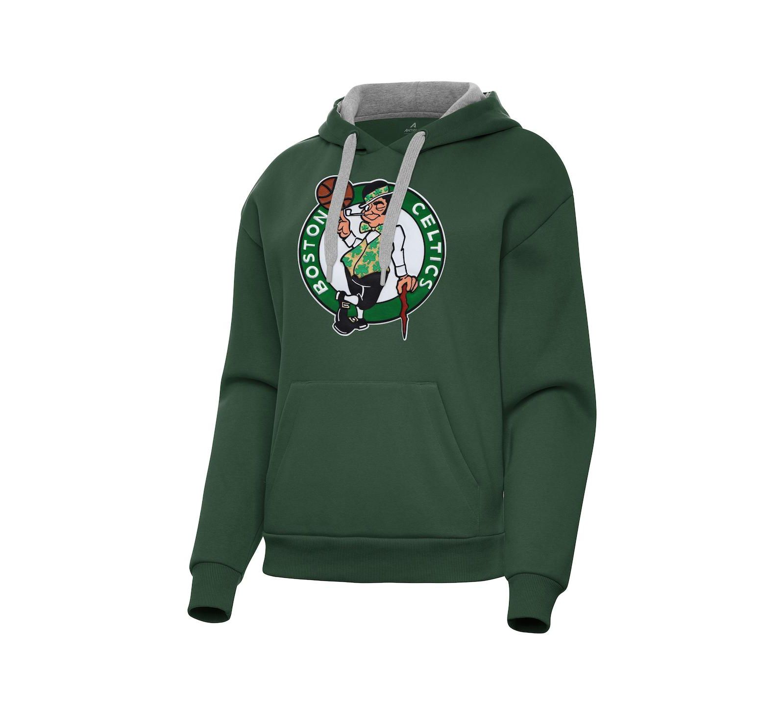 Женское худи Antigua Hunter Green Boston Celtics Victory Pullover