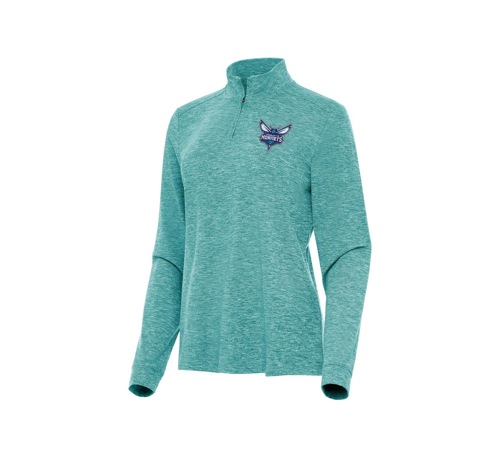 Antigua Женский джемпер с воротником-молнией Charlotte Hornets Heather Aqua