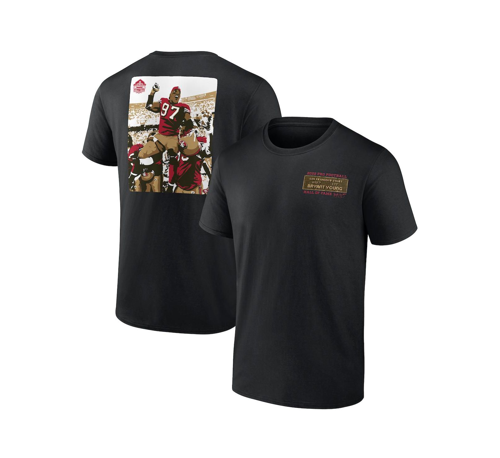 Fanatics Mto Label Men's Bryant Young Black San Francisco 49ers Hall of Fame T-Shirt