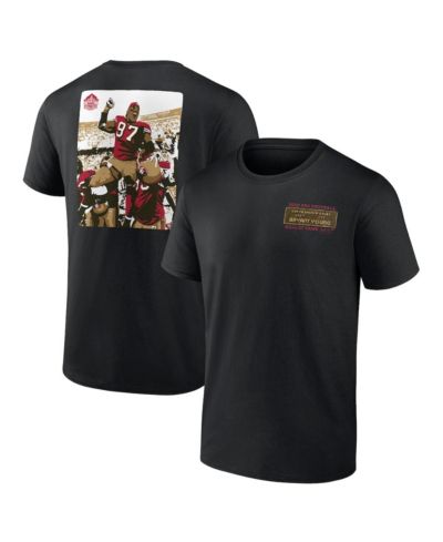 Мужская футболка Fanatics Mto Label Bryant Young San Francisco 49ers Hall of Fame, черная
