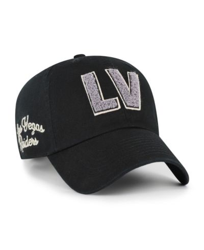 Женская бейсболка '47 Brand Women's Black Las Vegas Raiders Zoey Clean Up Adjustable