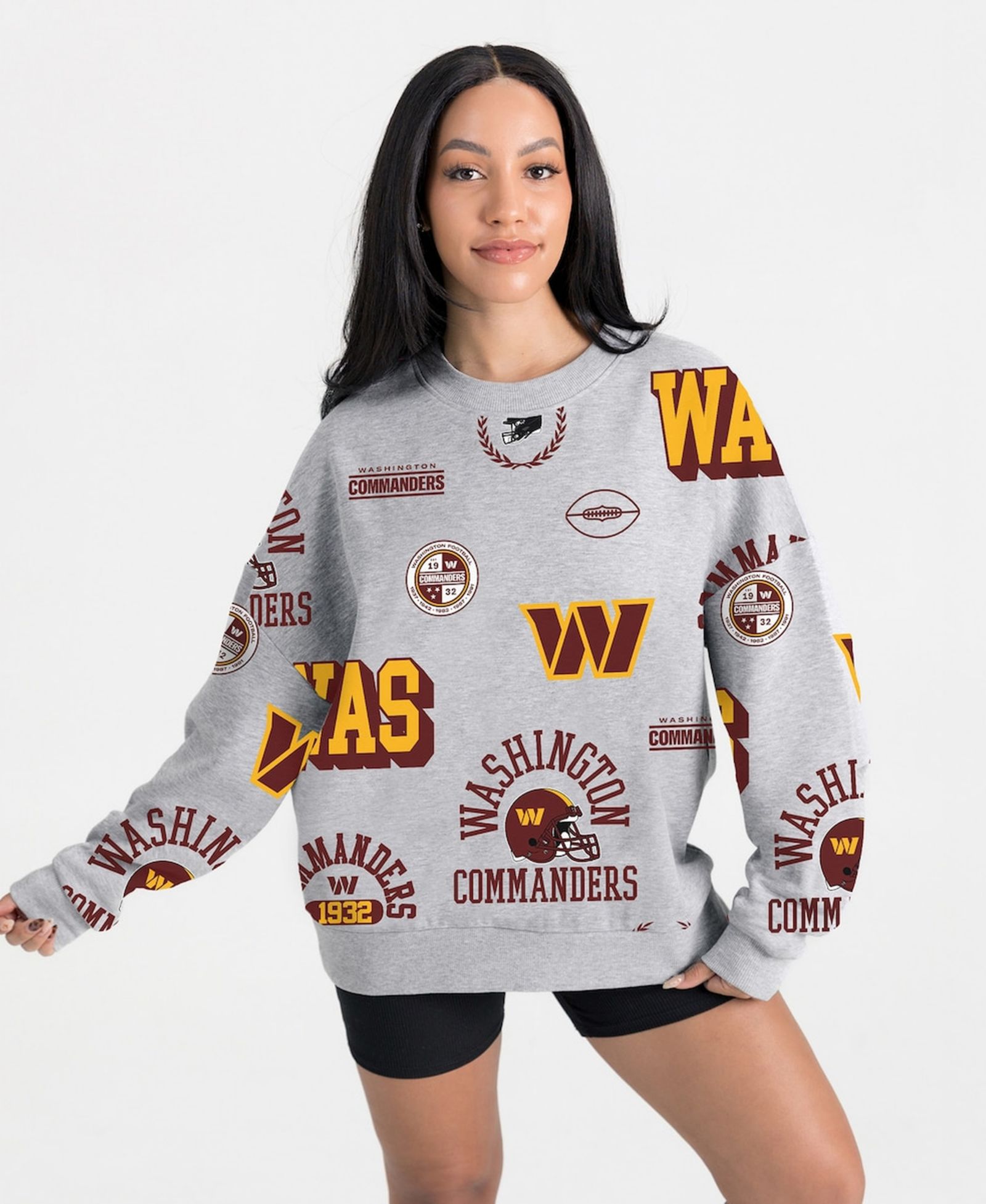 Gameday Couture Women's Heather Gray Washington Commanders Always On Repeat Fleece Sweatshirt
