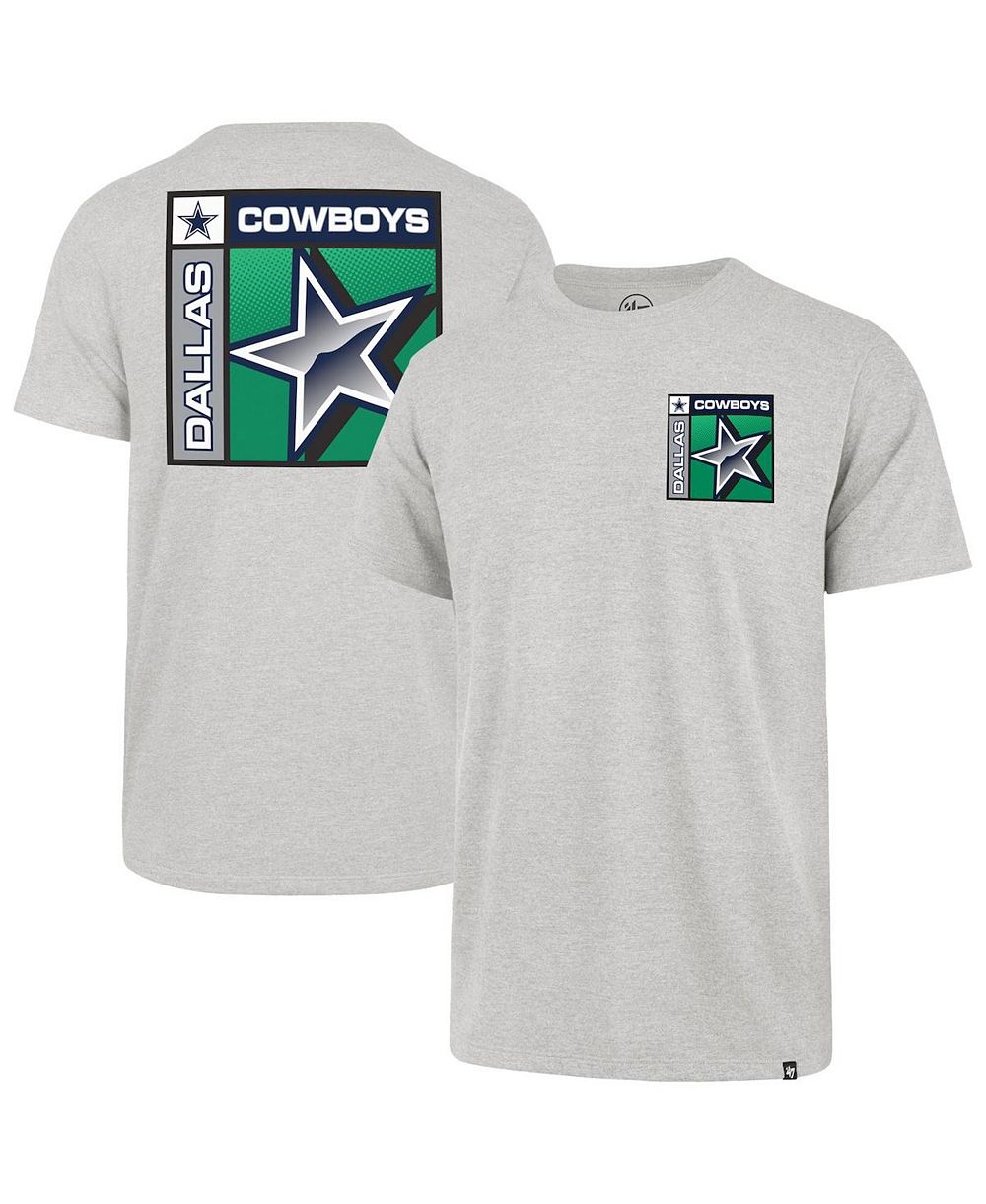Мужская футболка '47 Brand Heather Gray Dallas Cowboys Chrome Plate Franklin