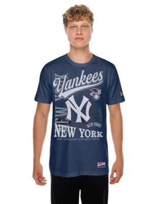 Мужская футболка New Era Navy New York Yankees Oversized Throwback Distressed