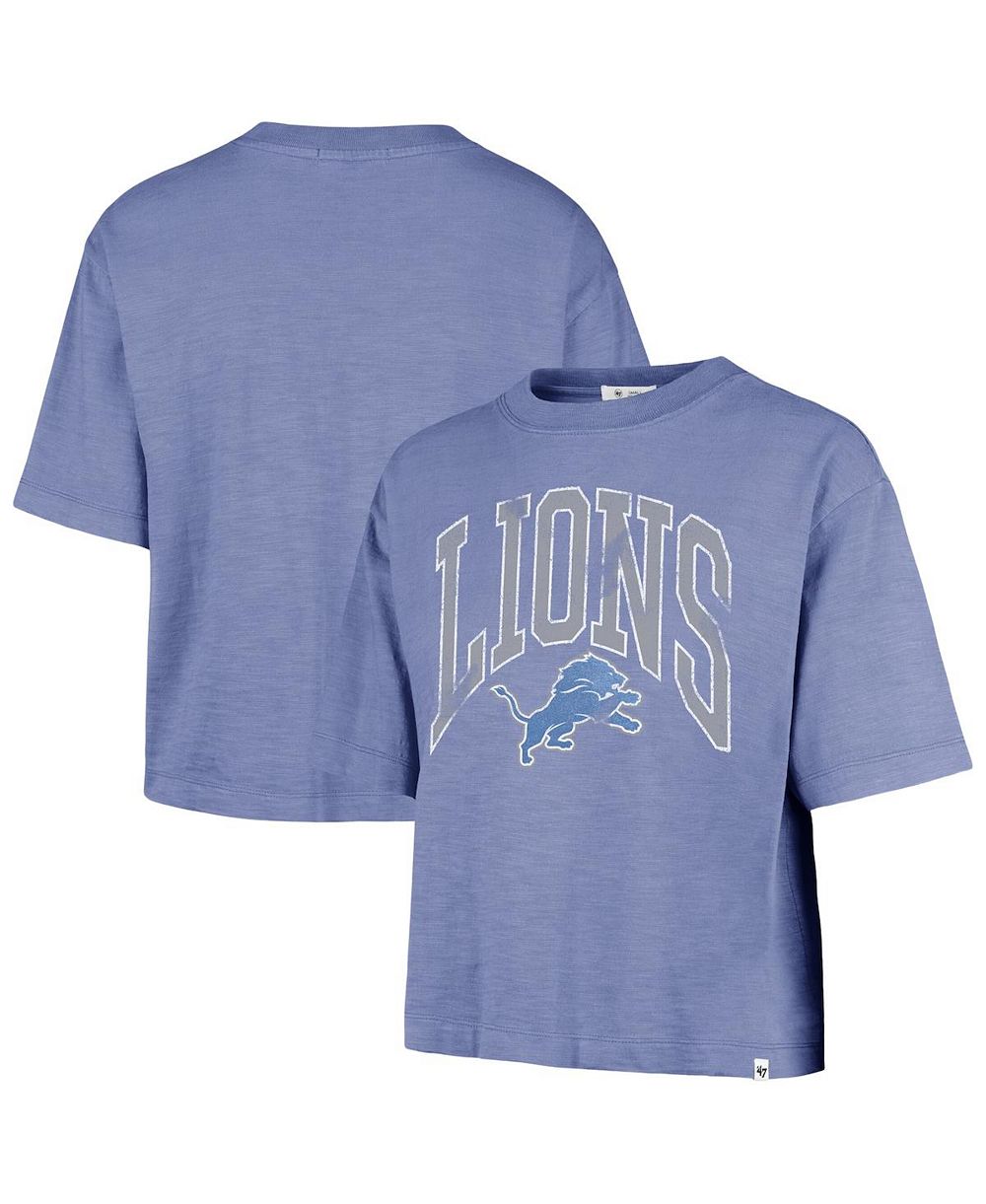 Женская футболка '47 Brand Blue Detroit Lions Cropped Mindi Slub