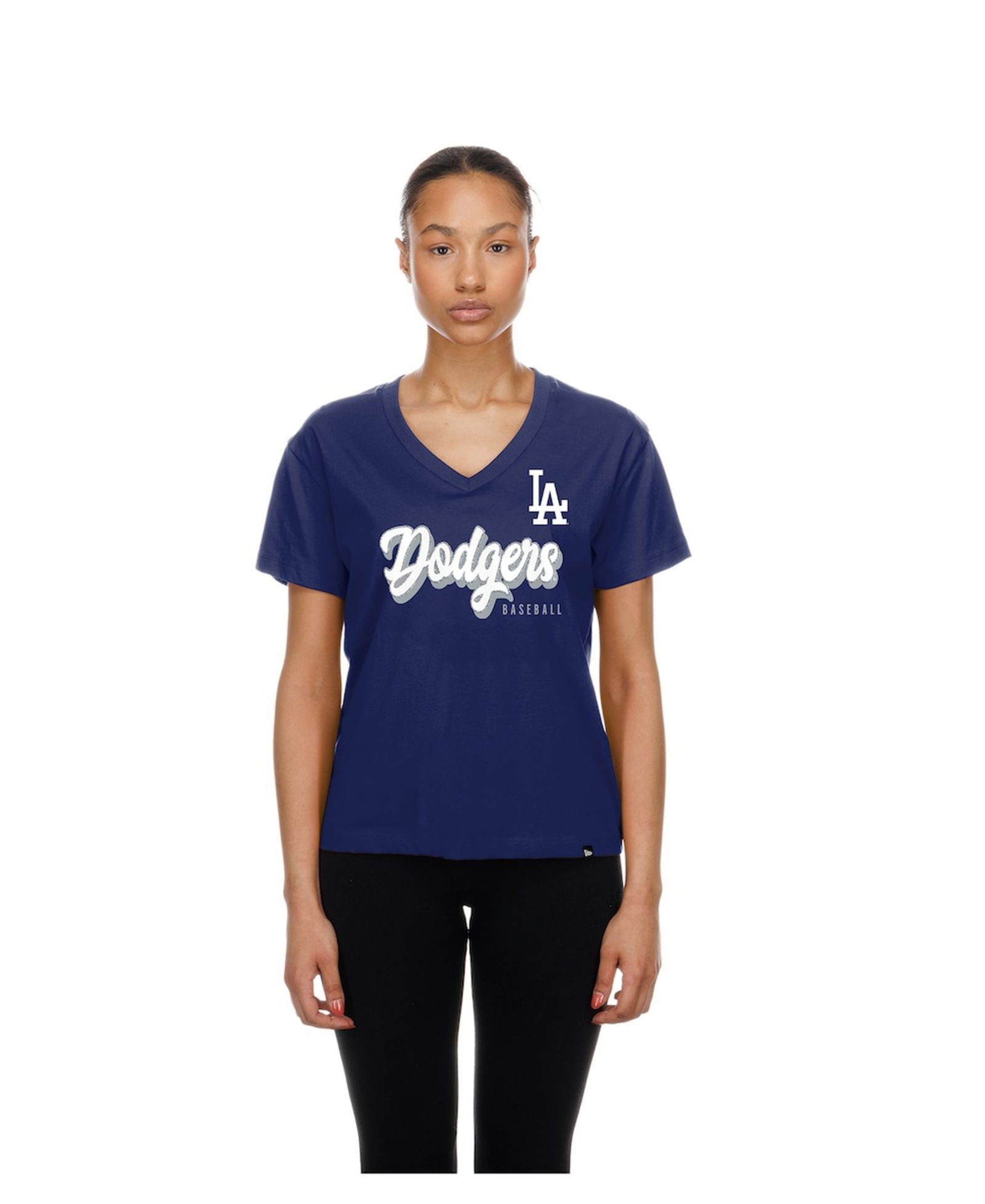 New Era Женская футболка V-образный вырез Royal Los Angeles Dodgers