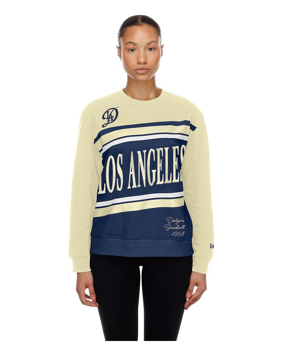 Женская толстовка New Era Los Angeles Dodgers City Connect Gameday Fleece, Navy/Cream