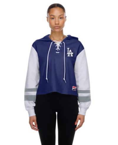 Женское худи New Era Royal Los Angeles Dodgers Boxy с завязками