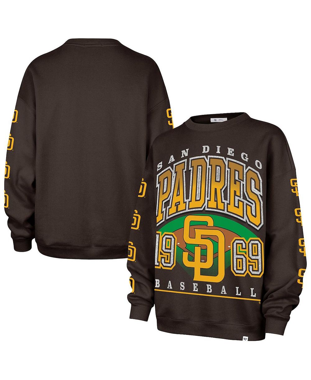 Женская оверсайз толстовка '47 Brand San Diego Padres коричневая
