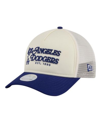 New Era Женская кепка trucker 9FORTY M-Crown A-Frame Los Angeles Dodgers, светло-бежевый/королевский синий