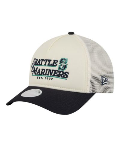 New Era Женская кепка тракер 9FORTY M-Crown A-Frame Seattle Mariners Retro светло-бежевый/темно-синий
