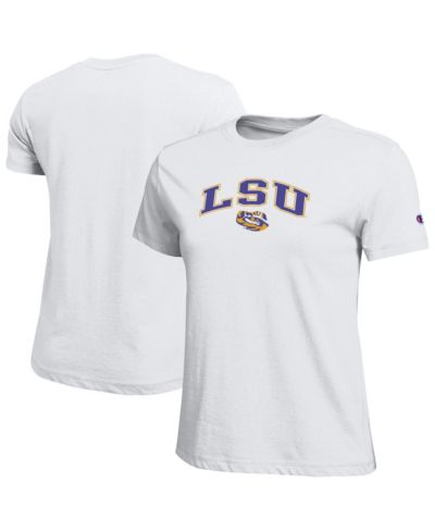 Champion Women's White LSU Tigers Arched Over Logo T-Shirt