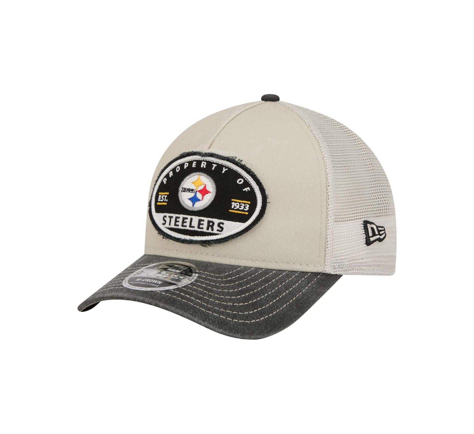 New Era Мужская кепка Pittsburgh Steelers Frayed M-Crown A-Frame 9FORTY Adjustable