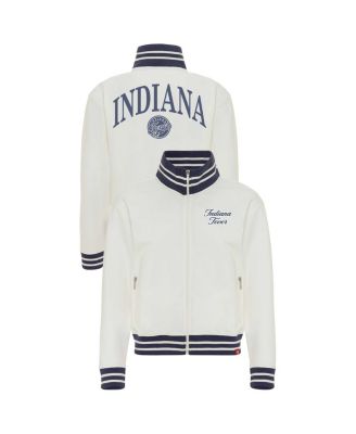 Sportiqe Women's Cream Indiana Fever Athletic Club Collection Sutton French Terry Full-Zip Jacket