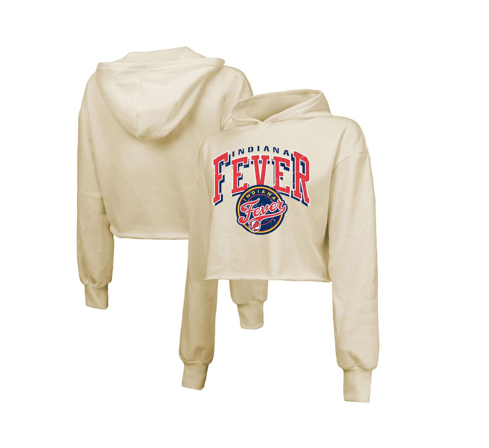 Женское укороченное худи Majestic Threads Cream Indiana Fever Circus Shot Drop Shoulder