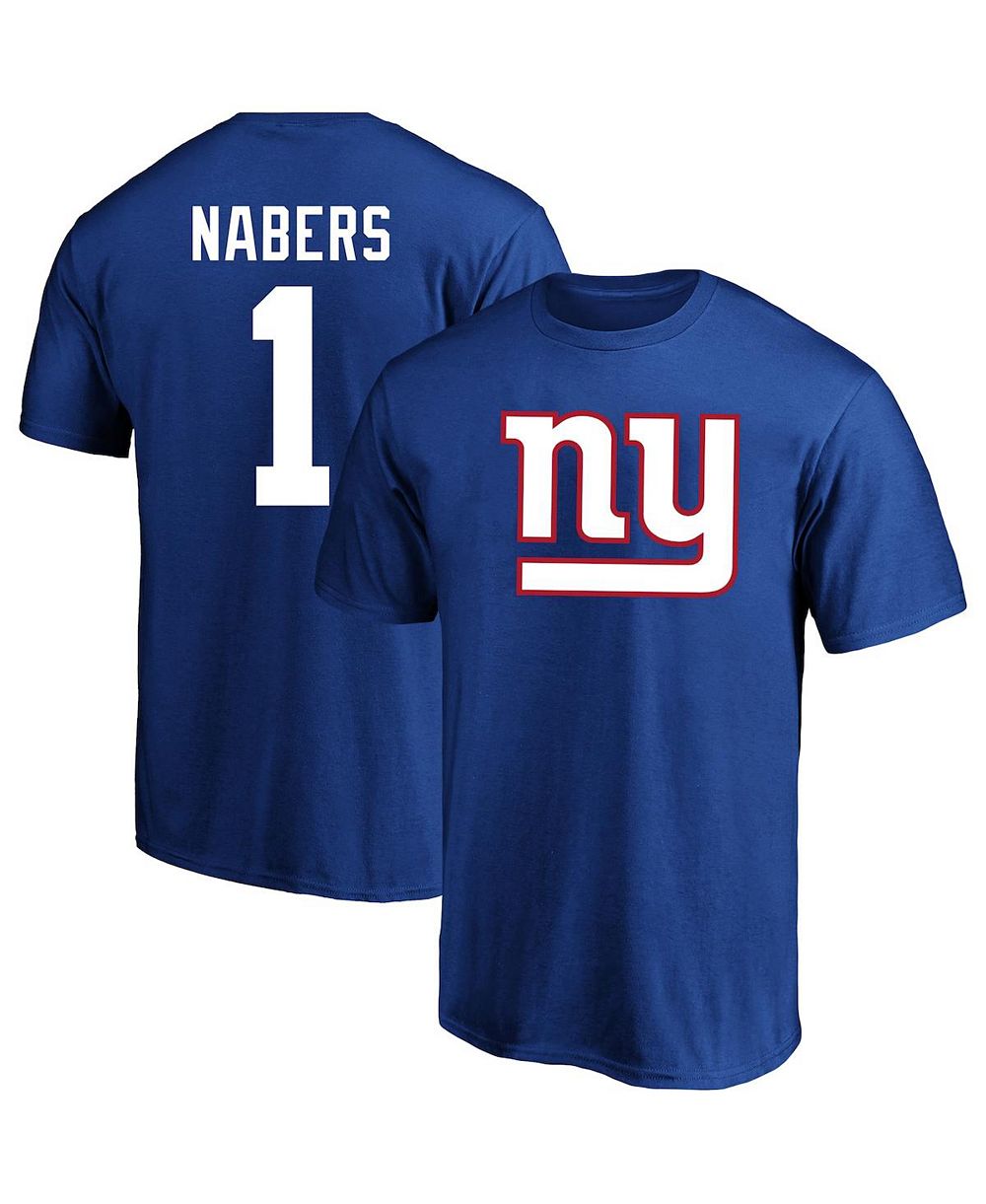 Fanatics Мужская футболка Malik Nabers Royal New York Giants Big & Tall