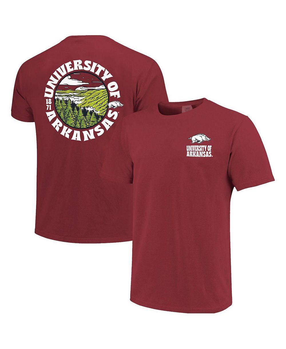 Мужская футболка Image One Cardinal Arkansas Razorbacks Comfort Colors, длинный рукав