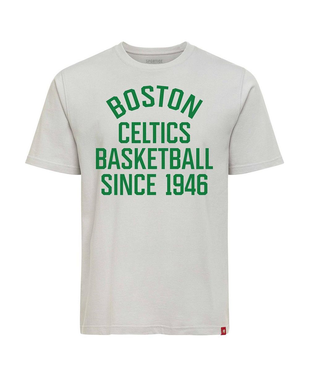 Футболка Sportiqe Men's and Women's Gray Boston Celtics Genuine Issue Collection