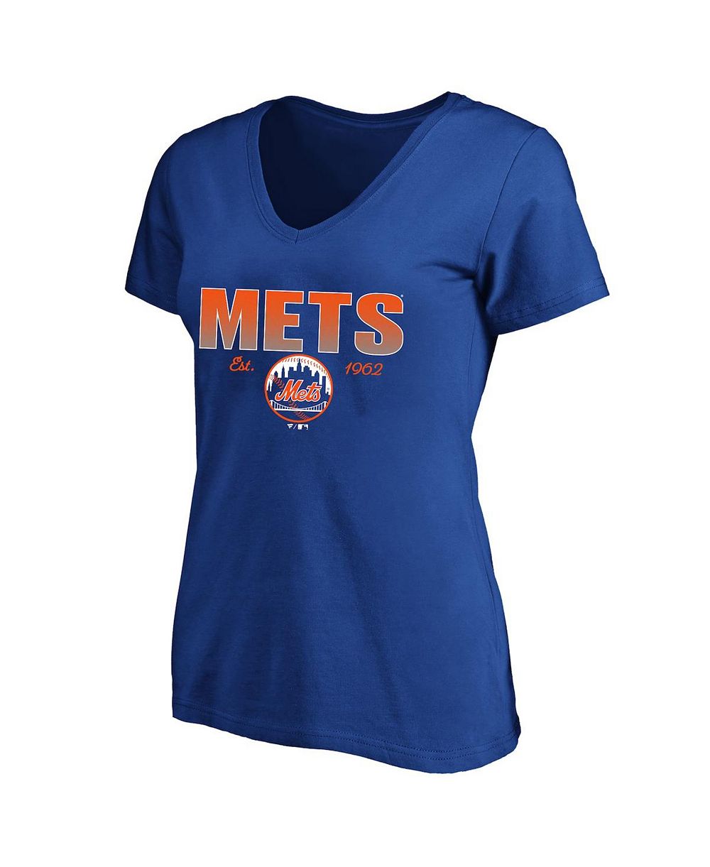Fanatics Женская футболка V-образный вырез New York Mets Plus Size Royal