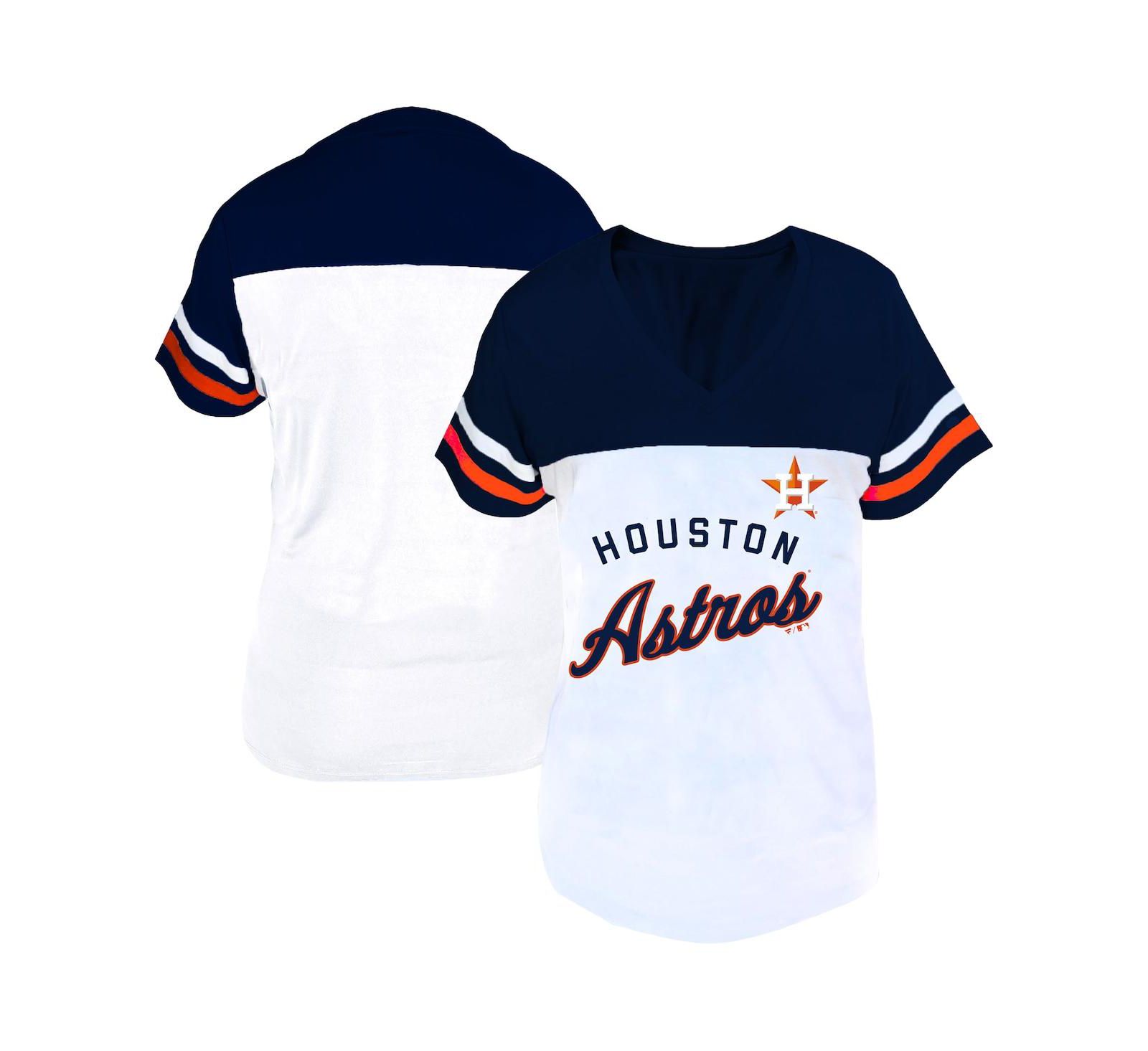 Fanatics Женская футболка Houston Astros Plus Size с V-образным вырезом
