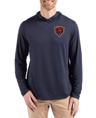 Cutter & Buck Men's Navy Chicago Bears Coastline Epic Comfort Eco Long Sleeve Hoodie T-Shirt