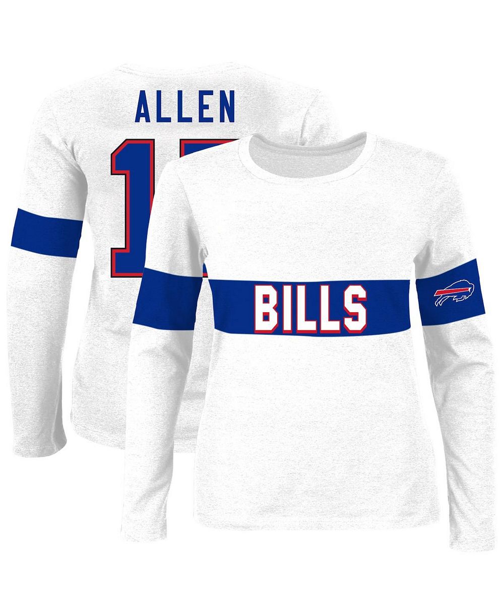 Fanatics Women's Josh Allen Ash Buffalo Bills Plus Size Name & Number T-Shirt