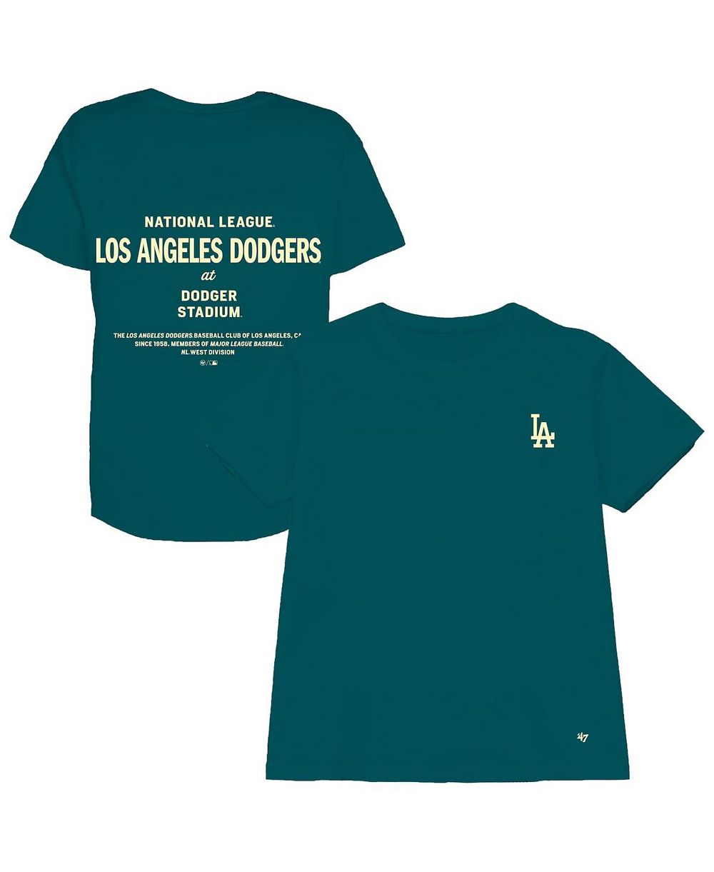 '47 Brand Women's Teal Los Angeles Dodgers Plus Size Leon City Cropped T-Shirt