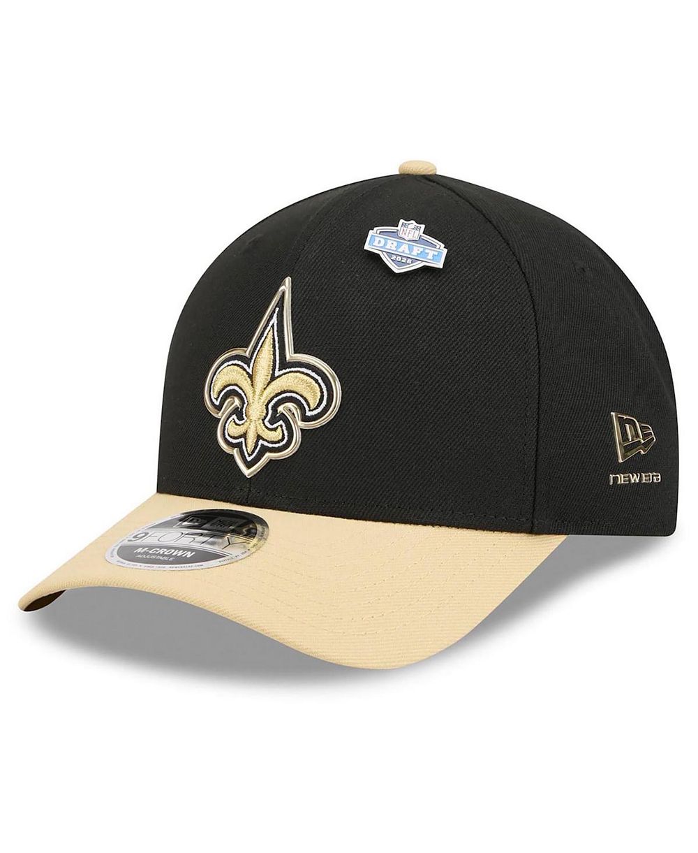 Мужская регулируемая кепка New Era 9FORTY New Orleans Saints 2026 NFL Draft Black/Gold