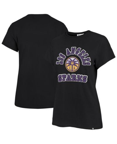 '47 Brand Women's x 47 Black Los Angeles Sparks Logo Lockup Plus Size V-Neck T-Shirt