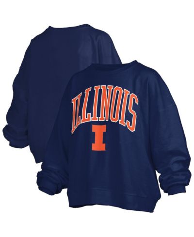 Женская флисовая толстовка Pressbox Navy Illinois Fighting Illini Janise