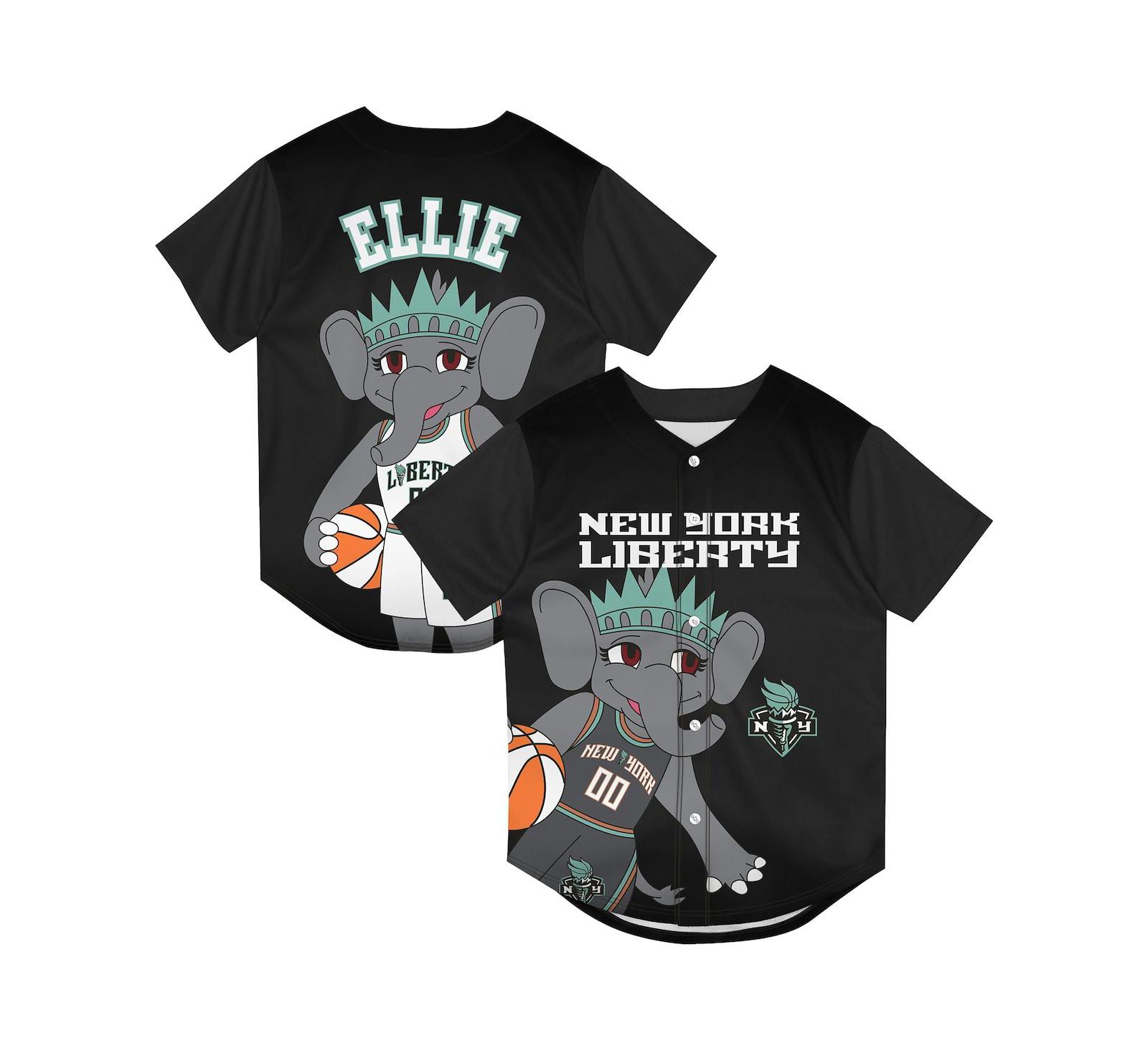 Детская спортивная джерси Outerstuff Black New York Liberty Mascot Friend Mesh