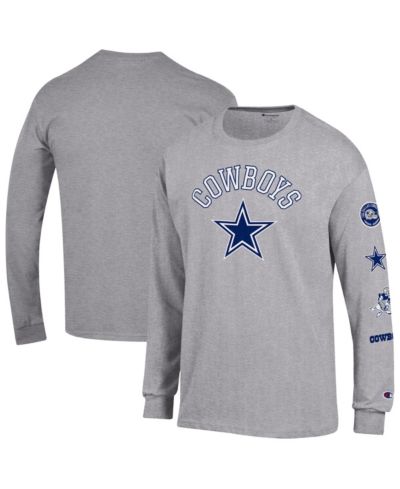 Champion Men's Heather Gray Dallas Cowboys Seal Long Sleeve T-Shirt