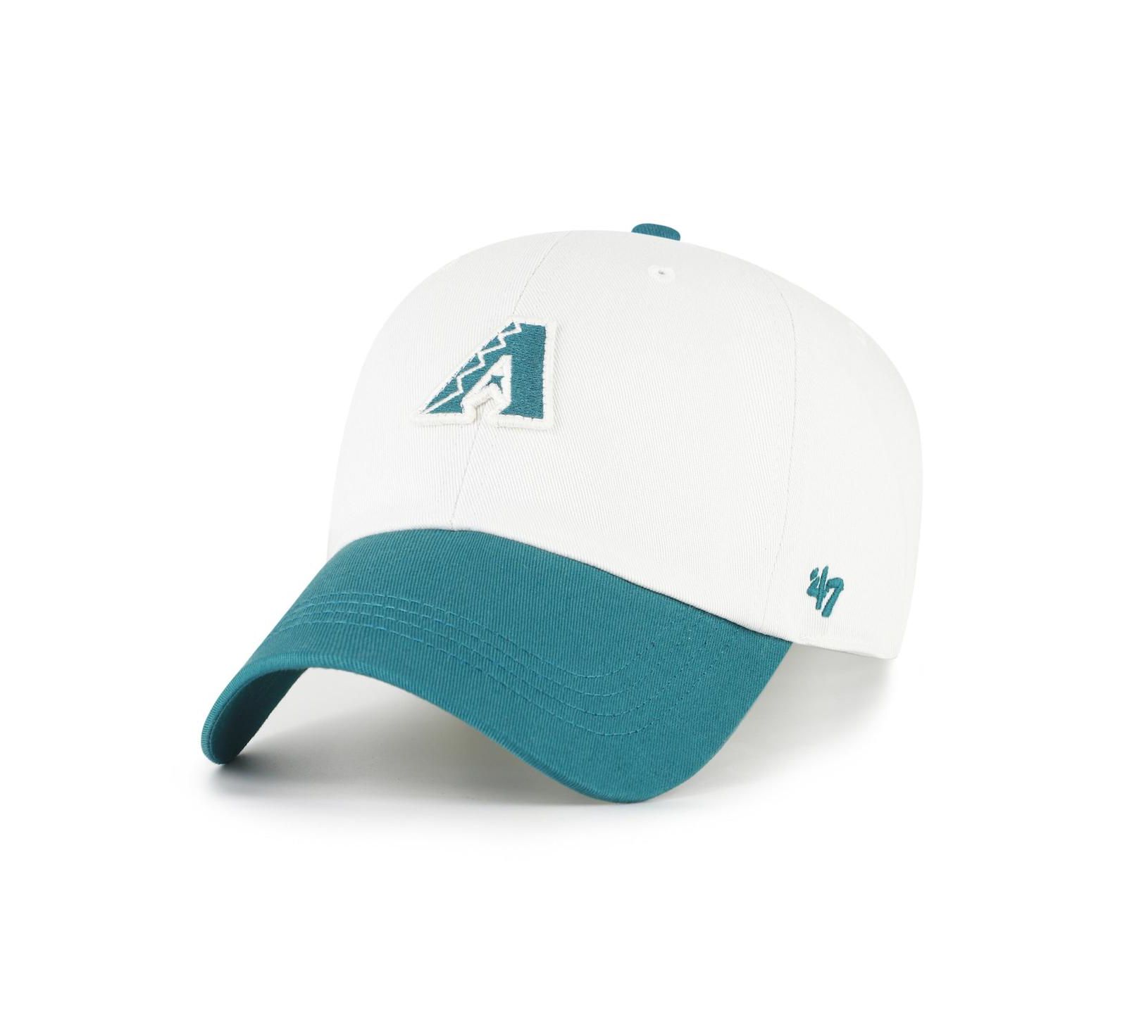 '47 Brand Men's White/Teal Arizona Diamondbacks Contemporary Tonal Clean Up Adjustable Hat