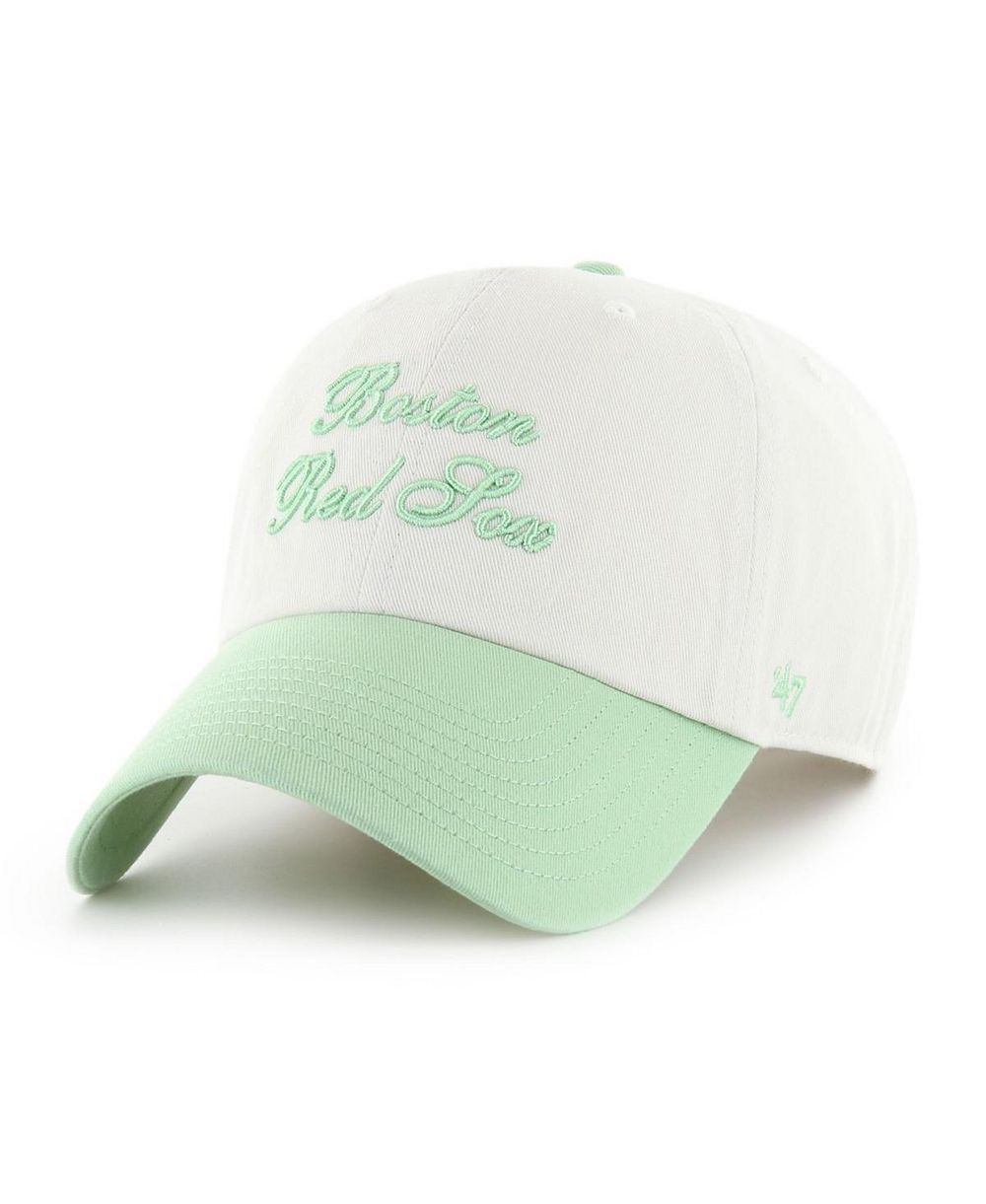 Женская бейсболка '47 Brand Boston Red Sox Gelato Two-Tone Clean Up Adjustable White/Green