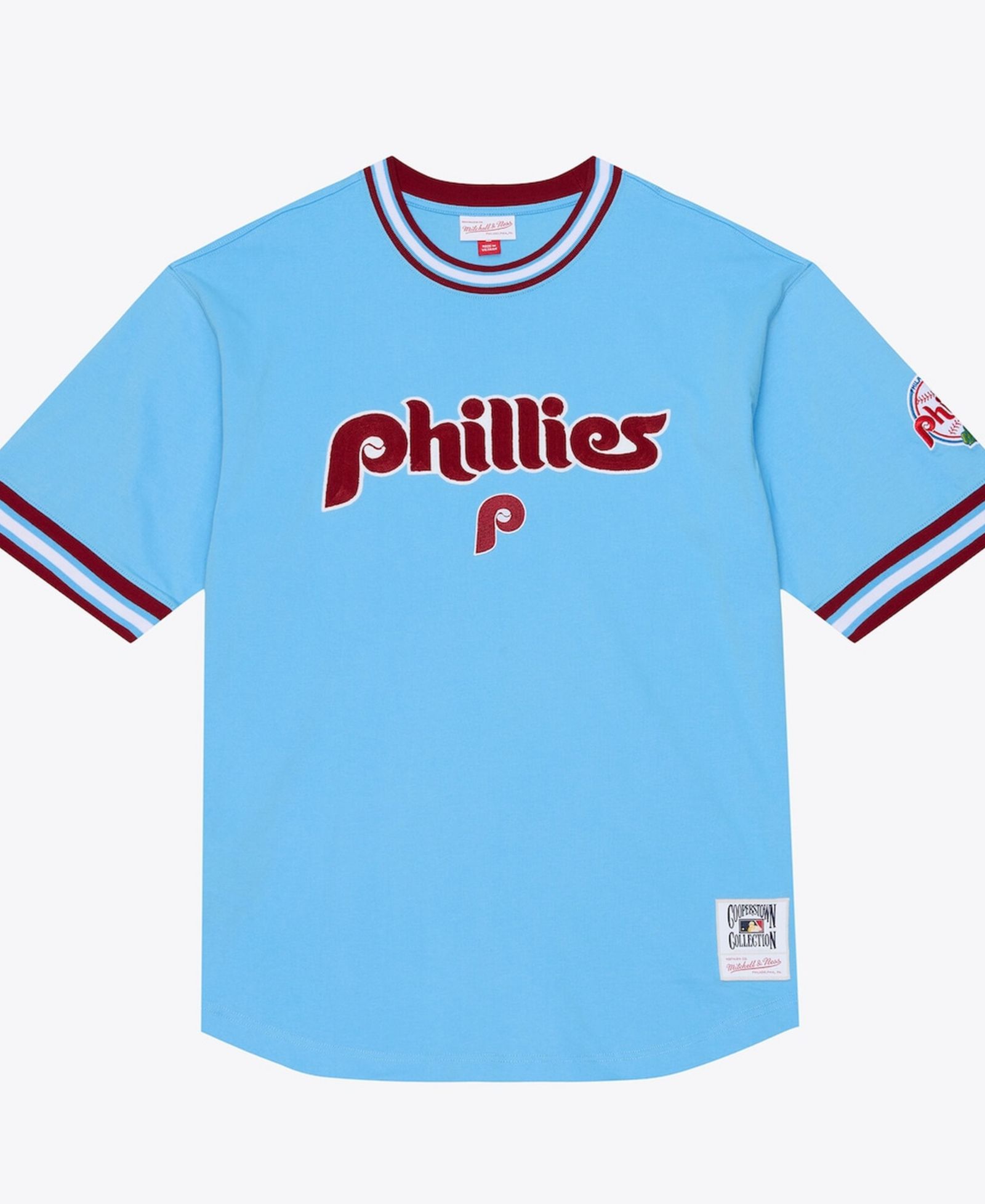 Mitchell & Ness Men's Light Blue Philadelphia Phillies Wild Pitch Ringer T-Shirt