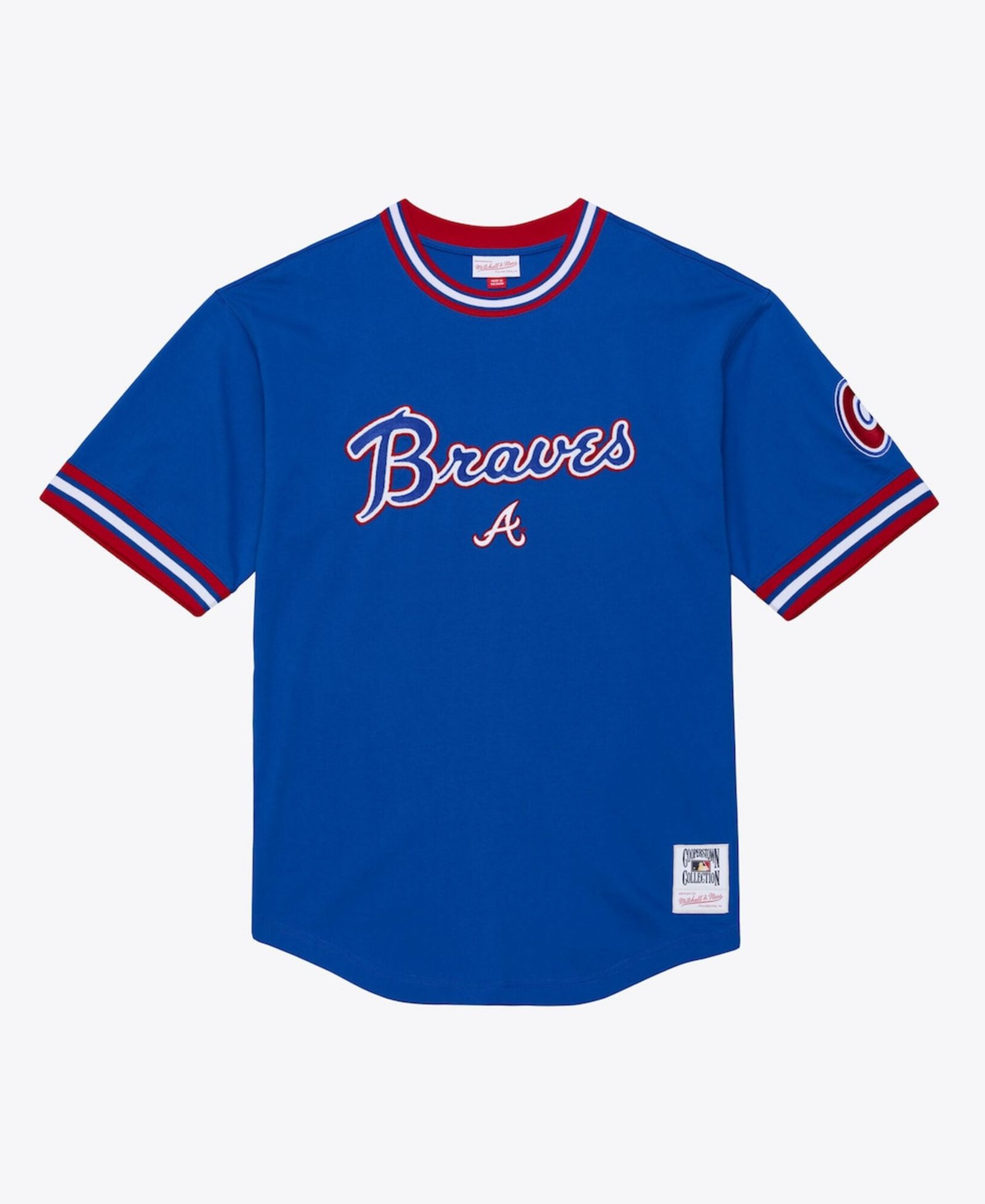Mitchell & Ness Men's Royal Atlanta Braves Wild Pitch Ringer T-Shirt