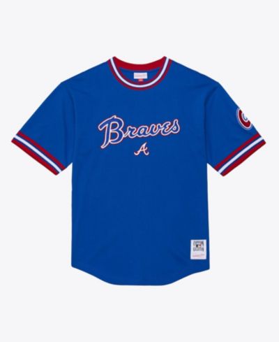 Mitchell & Ness Men's Royal Atlanta Braves Wild Pitch Ringer T-Shirt