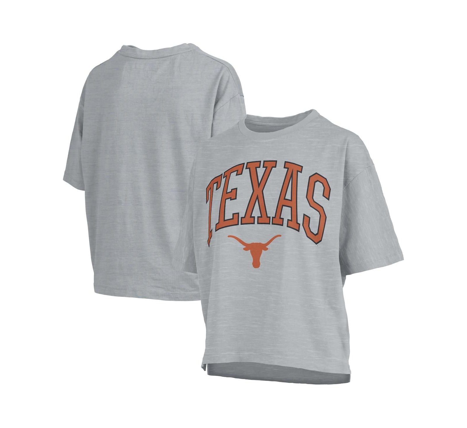 Pressbox женская футболка с принтом Texas Longhorns, серый цвет, модель Nelson