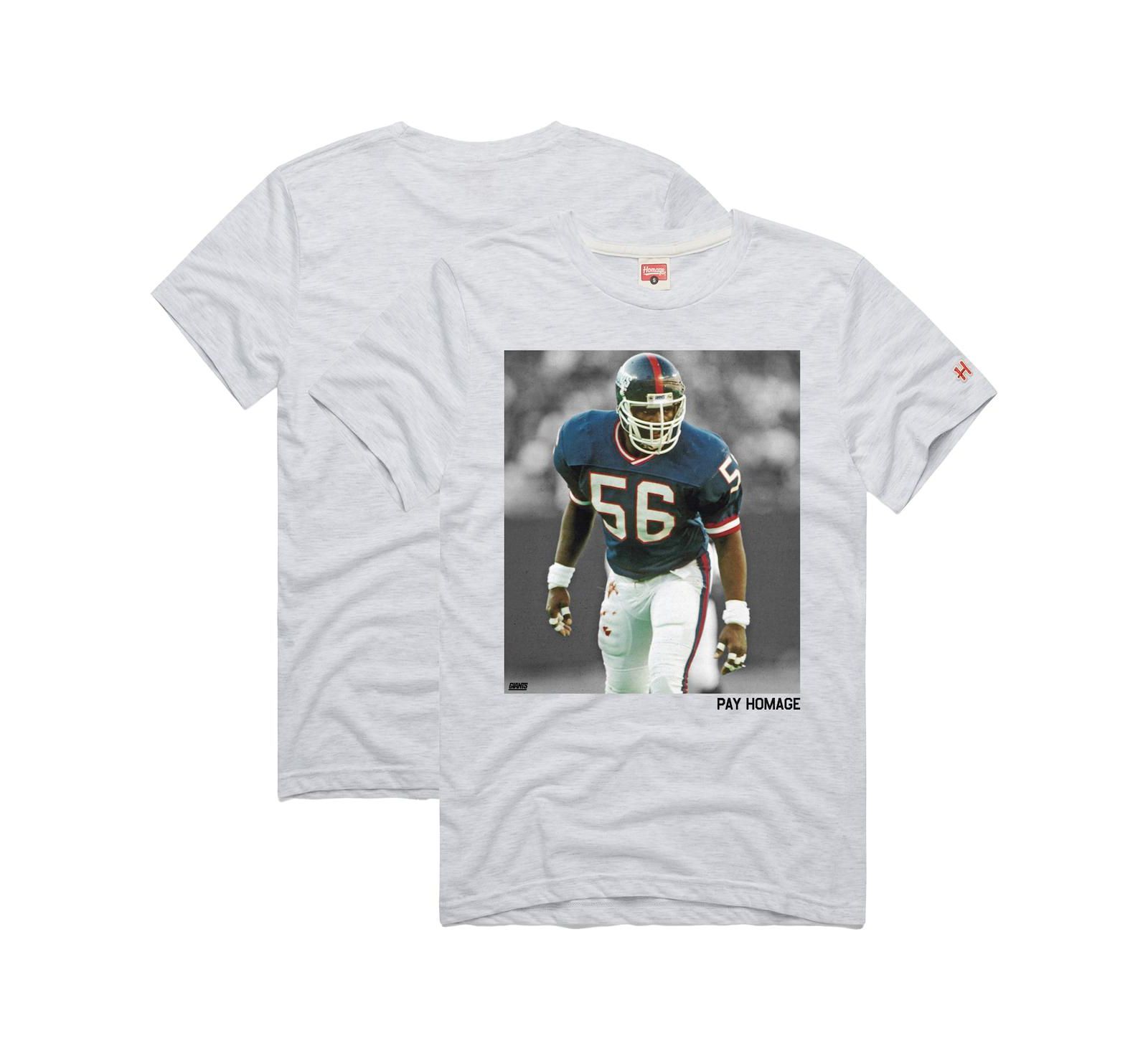 Homage Мужской и Женский Lawrence Taylor Ash New York Giants Pay Tri-Blend T-Shirt
